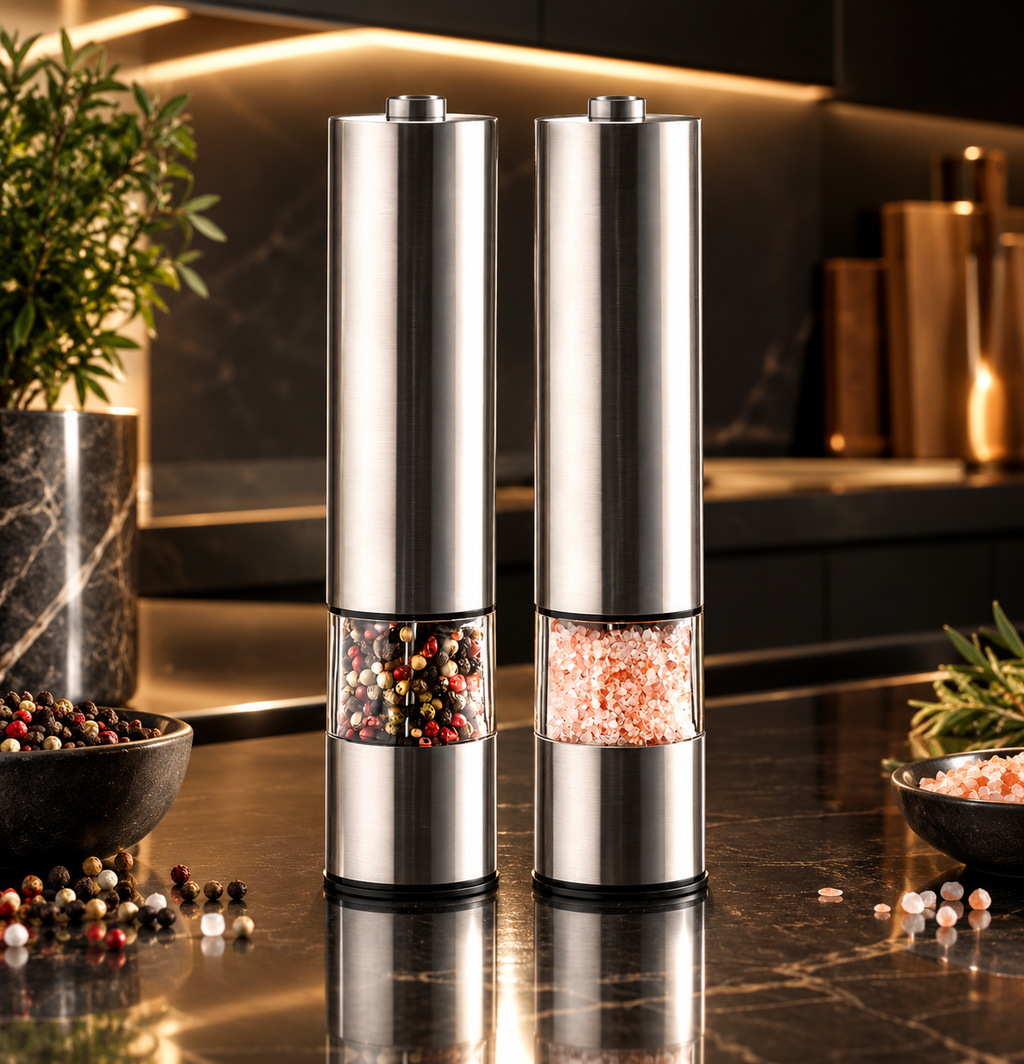 Velmmont DuoSpice — Molinillos Eléctricos de Sal y Pimienta